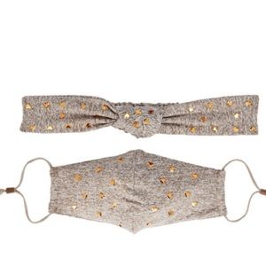 NWT Lele Sadoughi mask and headband